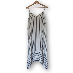 Terzo Millennio Striped Slip Dress Made in Italy Size Medium
